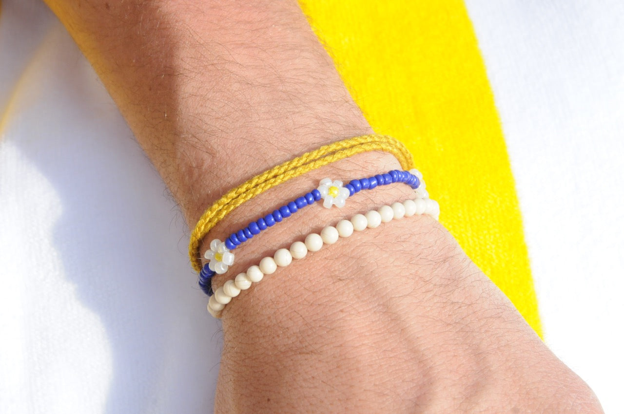 Bracelet Pâquerette bleu électrique