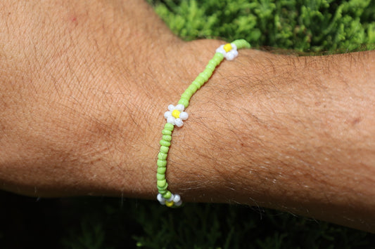 Bracelet Pâquerette vert pomme