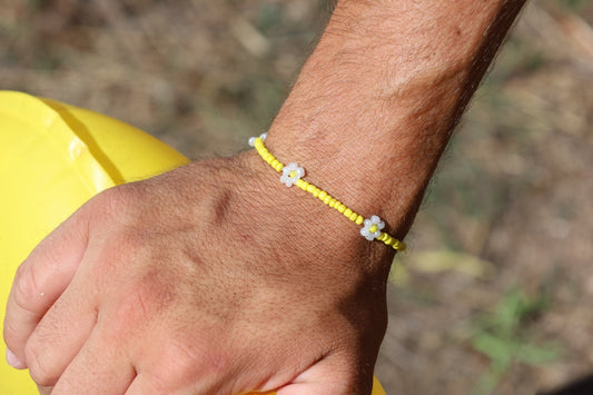 Bracelet pâquerette jaune